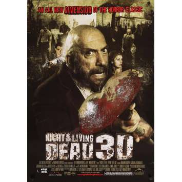 NIGHT OF THE LIVING DEAD 3D Original Movie Poster - 27x41 in. - 2006 - Jeff Broadstreet, Sid Haig