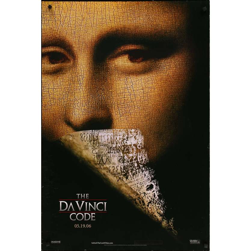 DA VINCI CODE Original Movie Poster - 27x41 in. - 2006 - Ron Howard, Tom Hanks, Audrey Tautou