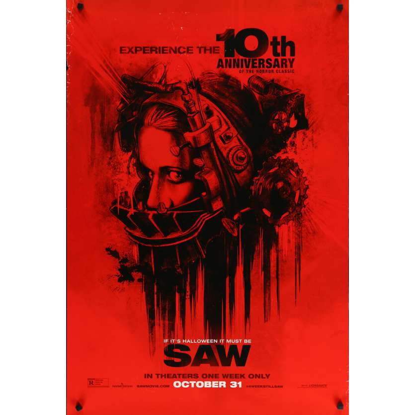 SAW Original Movie Poster - 27x41 in. - 2004 - James Wan, Cary Elwes