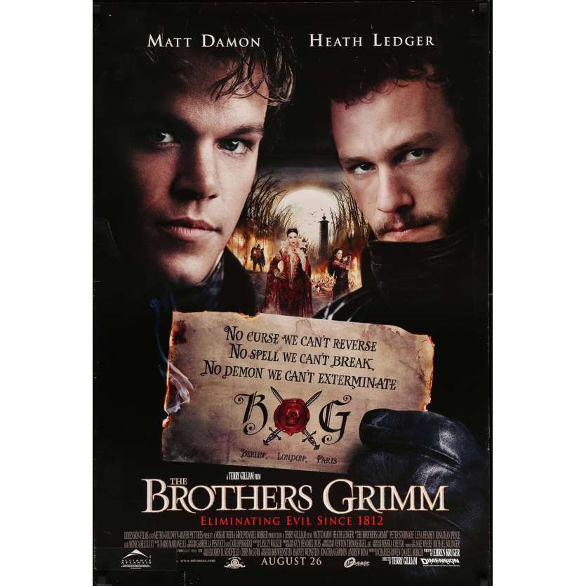 THE BROTHERS GRIMM Original Movie Poster - 27x41 in. - 2005 - Terry Gilliam, Matt Damon, Heath Ledger