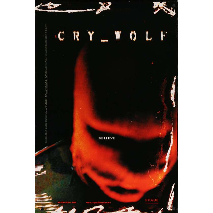 CRY WOLF Original Movie Poster - 27x41 in. - 2005 - Jeff Wadlow, Julian Morris