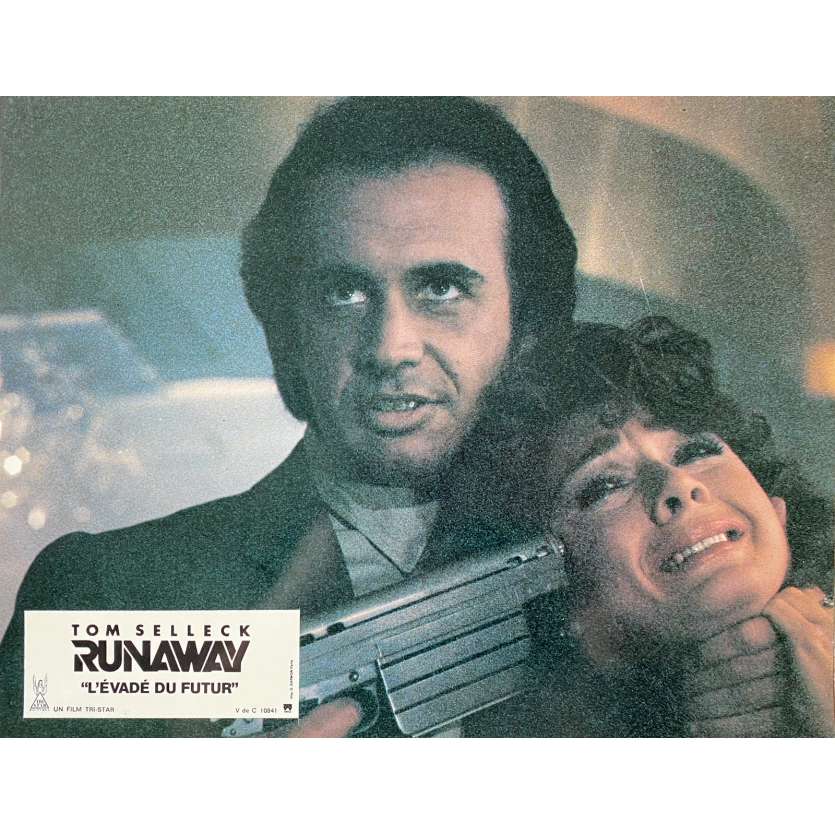 RUNAWAY Original Lobby Card - 9x12 in. - 1984 - Michael Crichton, Tom Selleck