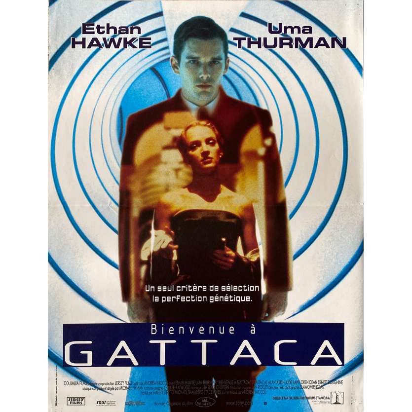 BIENVENUE A GATTACA Affiche de film  - 40x60 cm. - 1997 - Ethan Hawke, Andrew Niccol