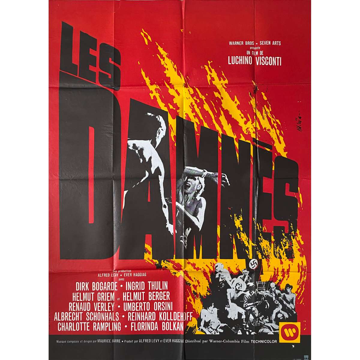 THE DAMNED French Movie Poster - 47x63 in. - 1969