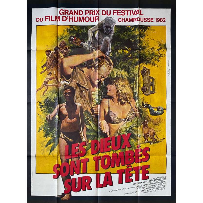 LES DIEUX SONT TOMBES SUR LA TETE Affiche de film - 120x160 cm. - 1980 - Nixau, Jamie Uys