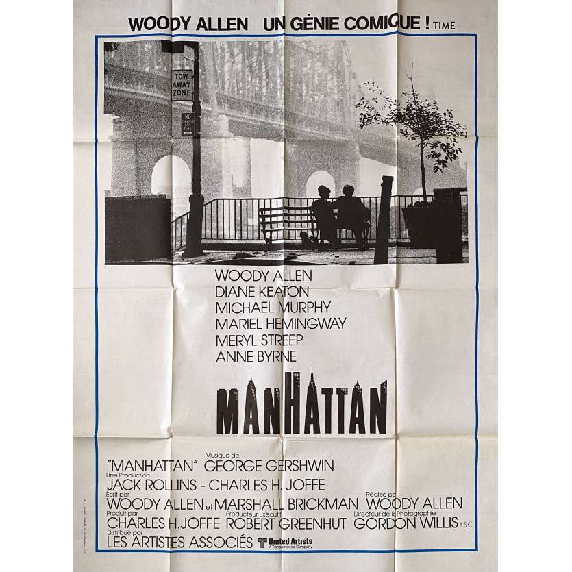 MANHATTAN Original Movie Poster - 47x63 in. - 1979 - Woody Allen, Diane Keaton