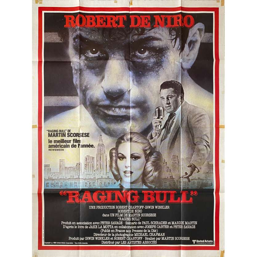 RAGING BULL Original Movie Poster  - 47x63 in. - 1980 - Martin Scorsese, Robert de Niro