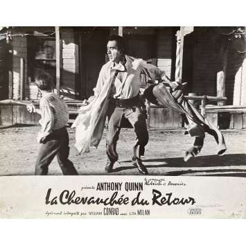 THE RIDE BACK Original Lobby Card N02 - 10x12 in. - 1957 - Allen H. Miner, Anthony Quinn