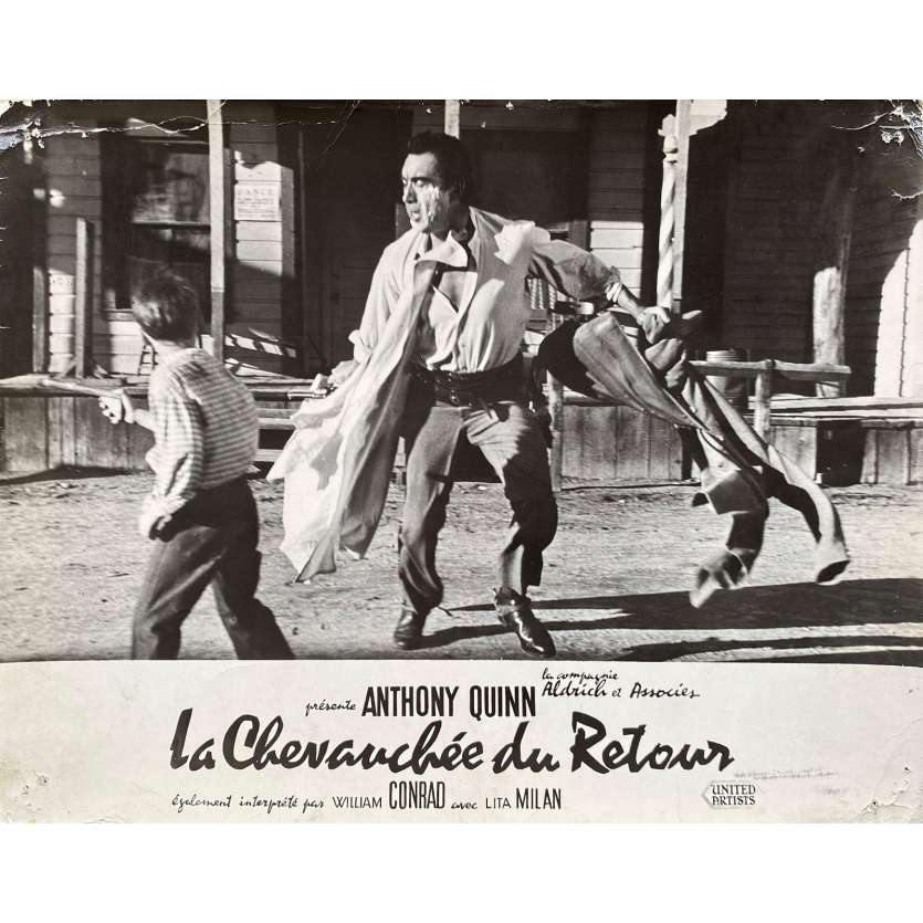 LA CHEVAUCHEE DU RETOUR Photo de film N02 - 24x30 cm. - 1957 - Anthony Quinn, Allen H. Miner