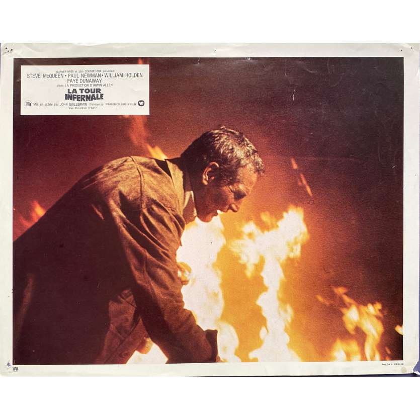 THE TOWERING INFERNO Original Lobby Card N01 - 10x12 in. - 1974 - John Guillermin, Steve McQueen