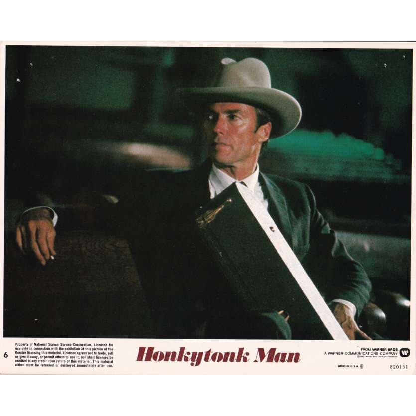 HONKYTONK MAN Original Lobby Card N6 - 8x10 in. - 1982 - Clint Eastwood, Clint Eastwood