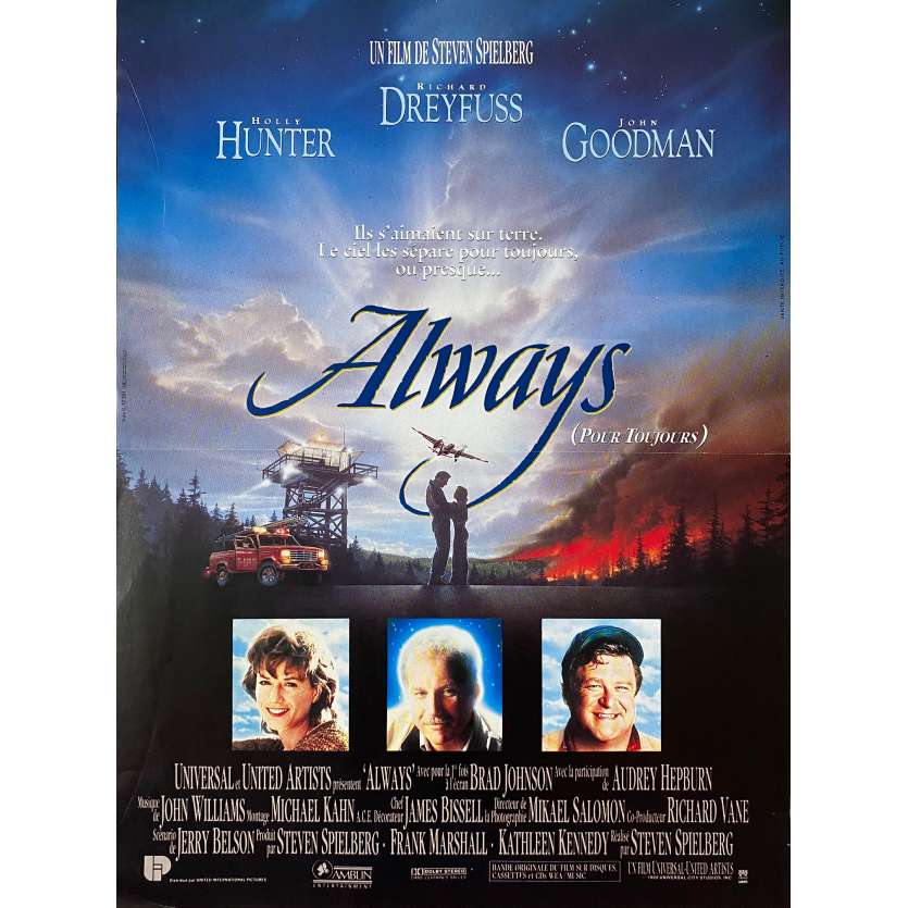 ALWAYS Affiche de film - 40x60 cm. - 1989 - Richard Dreyfuss, Steven Spielberg