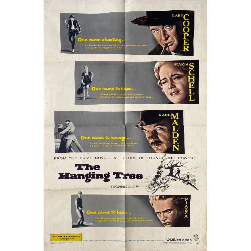 THE HANGING TREE Original Movie Poster - 27x41 in. - 1959 - Delmer Daves, Gary Cooper