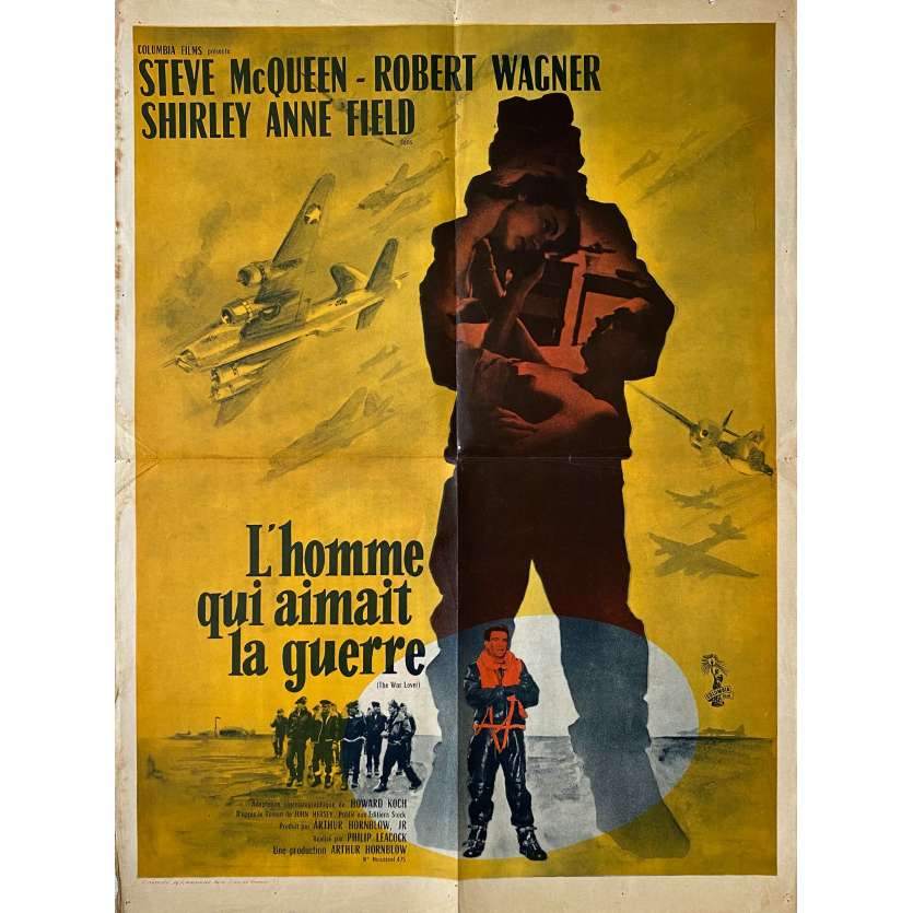 L'HOMME QUI AIMAIT LA GUERRE Affiche de film  - 60x80 cm. - 1962 - Steve McQueen, Robert Wagner, Philip Leacock