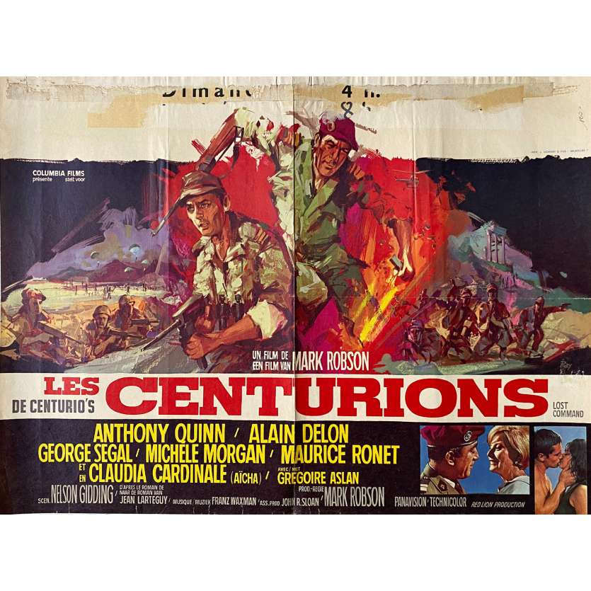 LES CENTURIONS Affiche de film  - 60x80 cm. - 1966 - Anthony Quinn, Alain Delon, Mark Robson