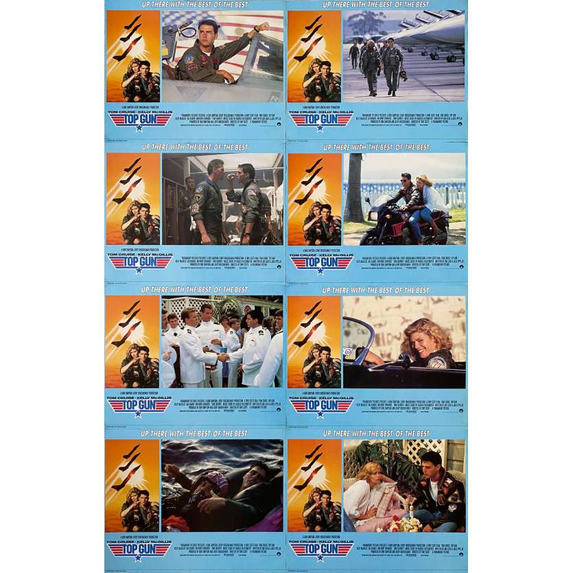 TOP GUN Original Lobby Cards - 11x14 in. - 1986 - Tony Scott, Tom Cruise