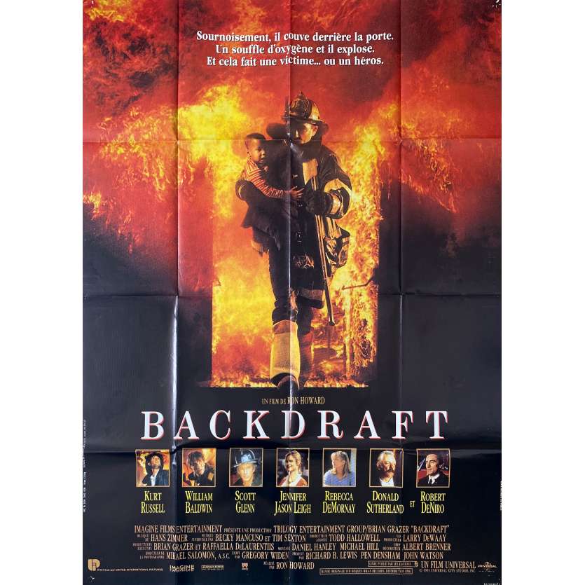 BACKDRAFT Original Movie Poster - 47x63 in. - 1991 - Ron Howard, Kurt Russel