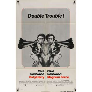DIRTY HARRY / MAGNUM FORCE Original Movie Poster - 27x40 in. - 1973 - Don Siegel, Clint Eastwood DIRTY HARRY / MAGNUM FORCE Original Movie Poster - 27x40 in. - 1973 - Don Siegel, Clint Eastwood