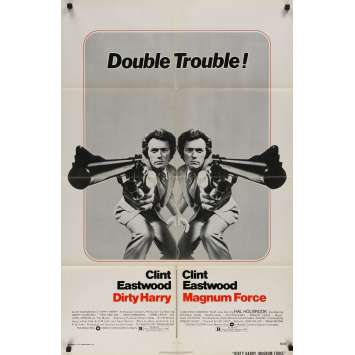 DIRTY HARRY / MAGNUM FORCE Original Movie Poster - 27x40 in. - 1973 - Don Siegel, Clint Eastwood