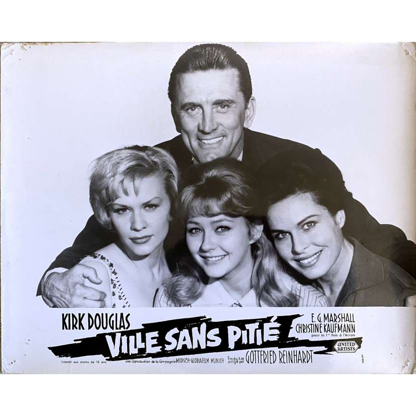 LA VILLE SANS PITIE Photo de film N2 - 24x30 cm. - 1961 - Kirk Douglas, Gottfried Reinhardt