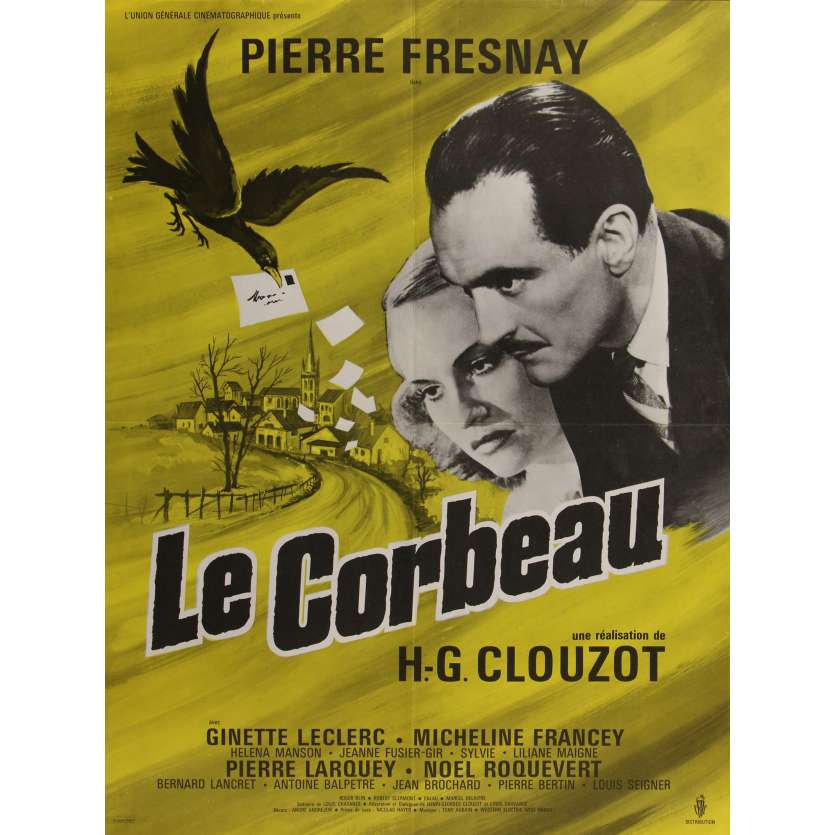 LE CORBEAU Affiche de film - 60x80 cm. - R1960 - Pierre Fresnay, Henri-Georges Clouzot