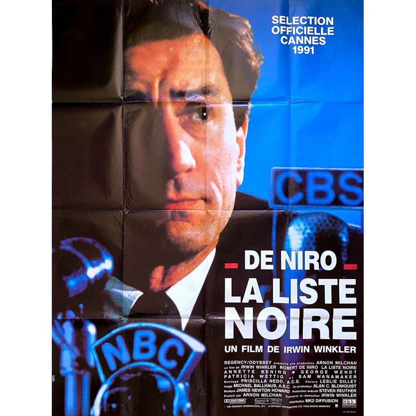 LA LISTE NOIRE Affiche de film - 120x160 cm. - 1991 - Robert de Niro, Irwin Winkler