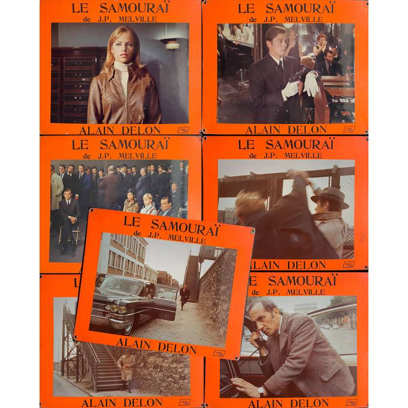 LE SAMOURAI Original Lobby Cards x7 - 14x18 in. - 1967 - Jean-Pierre Melville, Alain Delon
