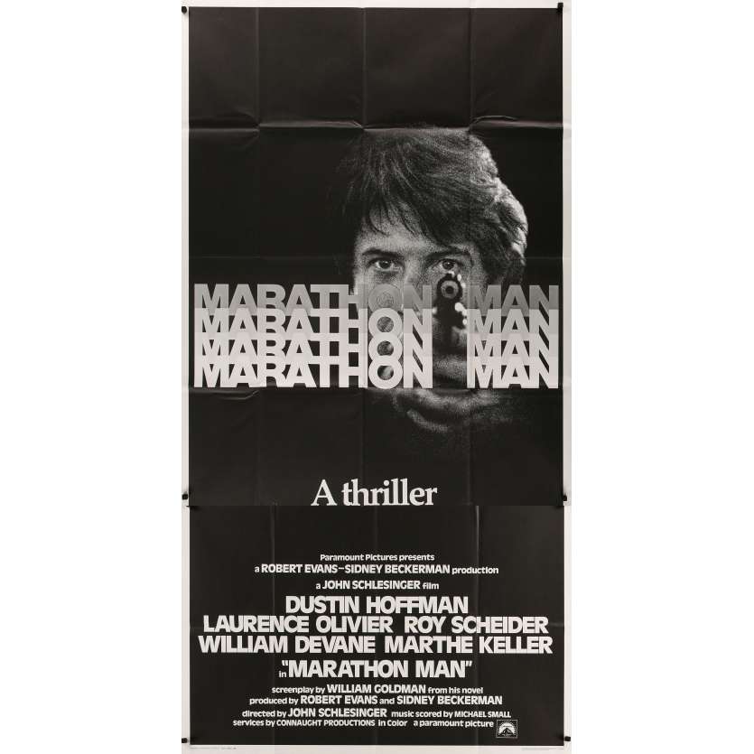 MARATHON MAN Original Movie Poster  - 41x81 in. - 1976 - John Schlesinger, Dustin Hoffman