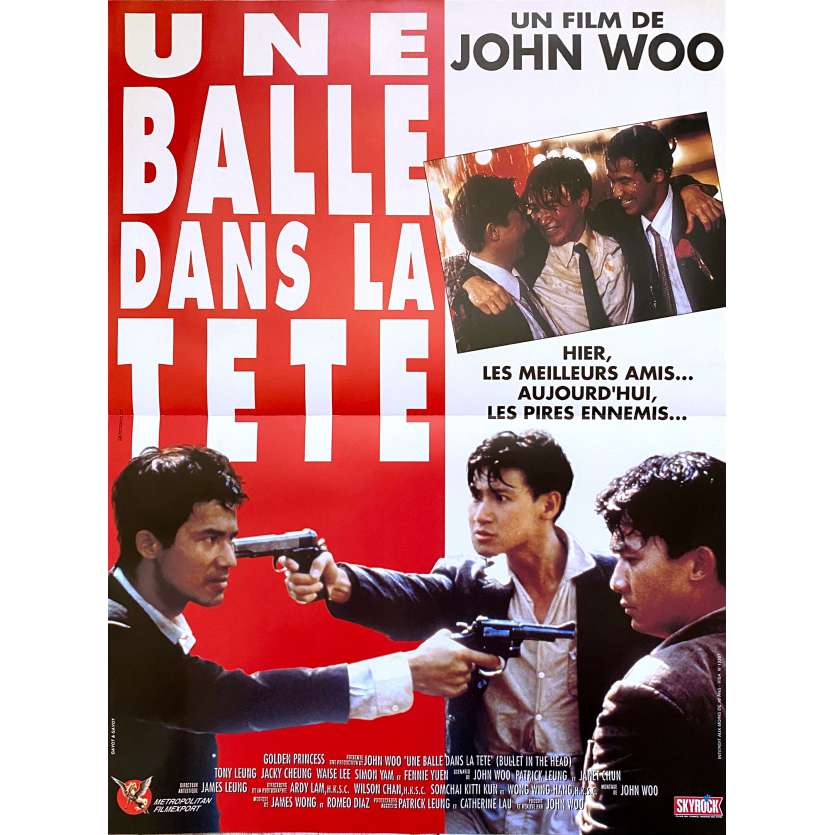 UNE BALLE DANS LA TETE Affiche de film - 40x60 cm. - 1990 - Tony Chiu-Wai Leung, John Woo