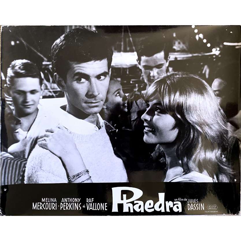 PHAEDRA Original Lobby Card N1 - 10x12 in. - 1962 - Jules Dassin, Melina Mercouri, Anthony Perkins