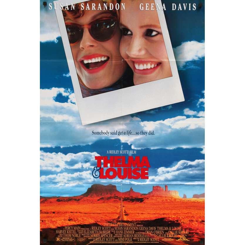 THELMA AND LOUISE Original Movie Poster - 27x40 in. - 1991 - Ridley Scott, Geena Davis