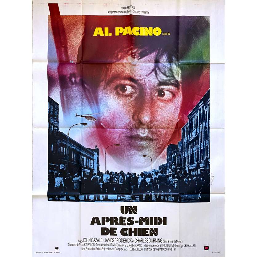 UN APRES MIDI DE CHIEN Affiche de film - 120x160 cm. - 1975 - Al Pacino, Sidney Lumet