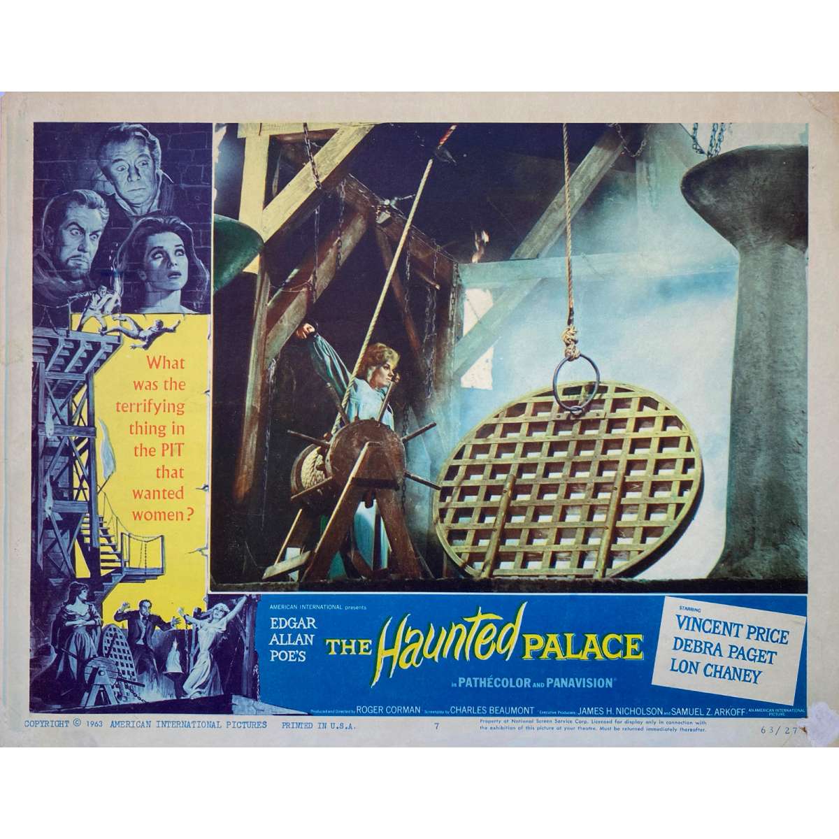 THE HAUNTED PALACE Original Lobby Card  - 11x14 in. - 1963 - Rog