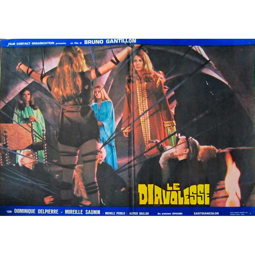 GIRL SLAVES OF MORGANA LE FAY Original Lobby Card N1 - 18x26 in. - 1971 - Bruno Gantillon, Dominique Delpierre