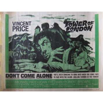 THE TOWER OF LONDON Original Movie Poster - 21x28 in. - 1962 - Roger Corman, Vincent Price