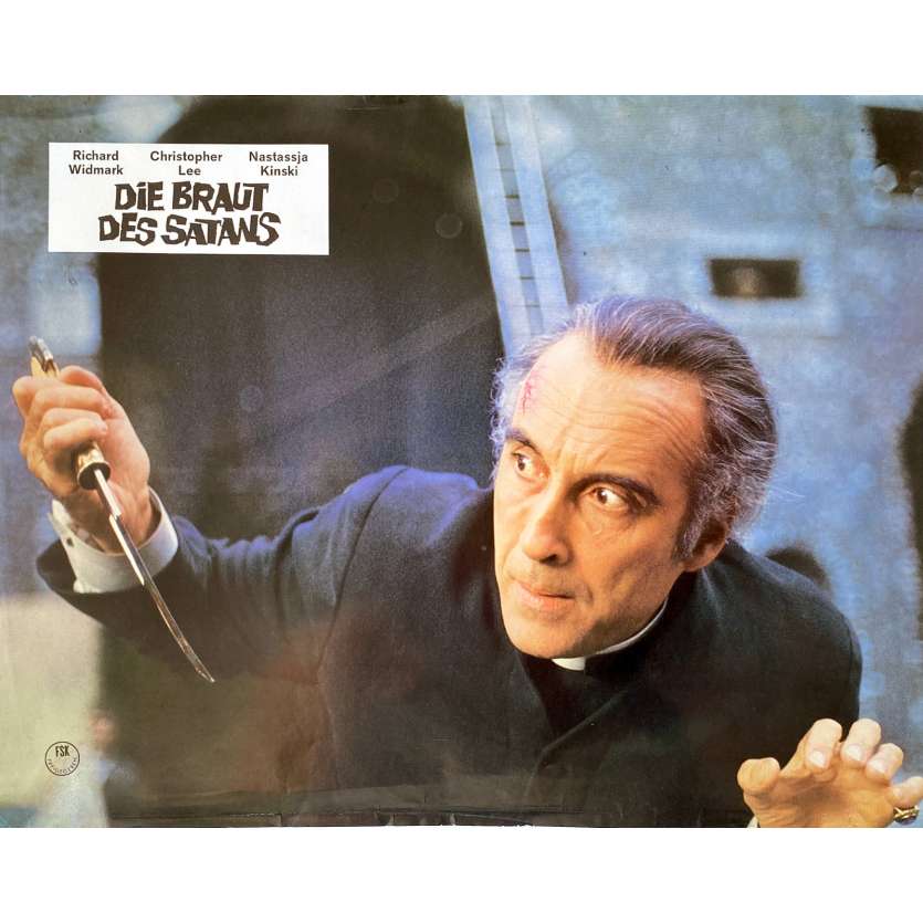 TO A DEVIL A DAUGHTER Original Lobby Card  - 9x11,5 in. - 1976 - Peter Sykes, Christopher Lee