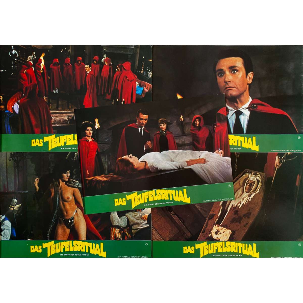 NIGHT OF THE WEREWOLF Spanish Lobby Cards - 9x12,5 in. - 1981 x12