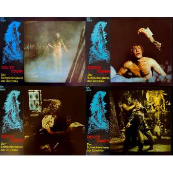 TOWER OF EVIL Original Lobby Cards x4 - 9x11,5 in. - 1972 - Jim O'Connolly, Bryant Haliday