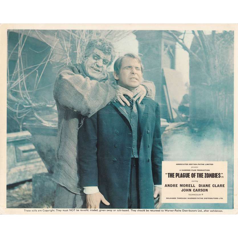 THE PLAGUE OF THE ZOMBIES Original Lobby Card - 8x10 in. - 1966 - John Gilling, André Morell
