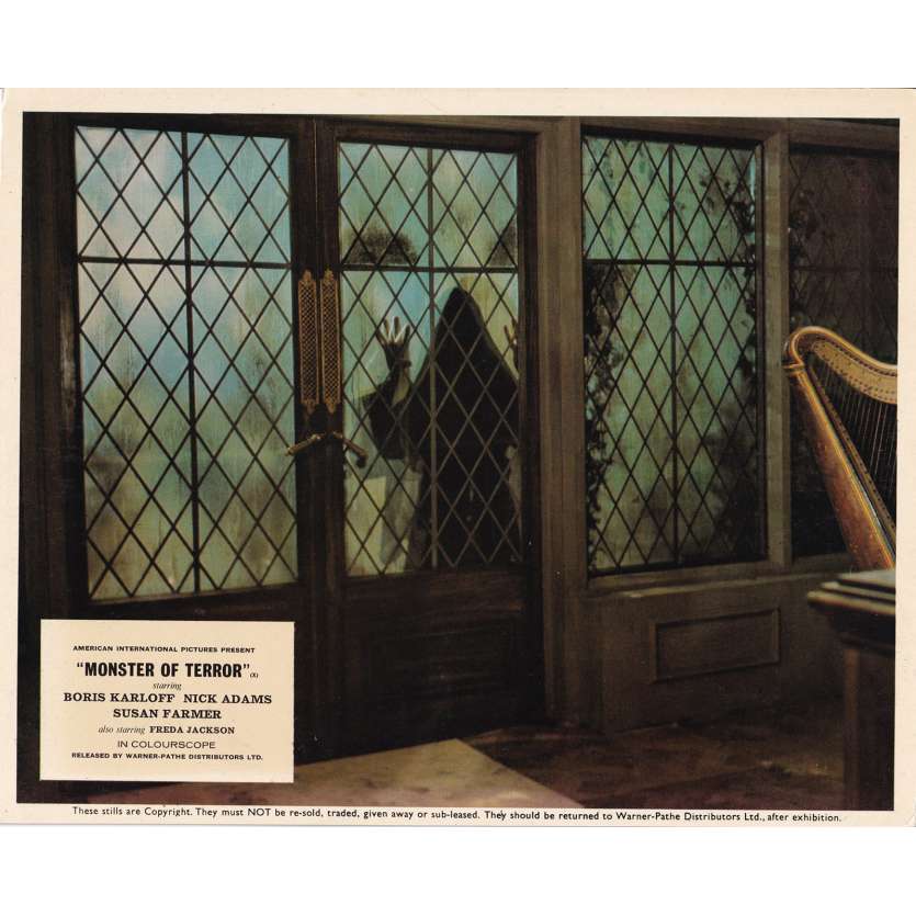 DIE MONSTER DIE Original Lobby Card  - 8x10 in. - 1965 - Daniel Haller, Boris Karloff