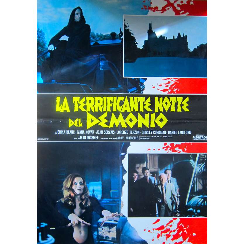 AU SERVICE DU DIABLE Affiche de film  - 46x64 cm. - 1971 - Erika Blanc, Jean Brismée