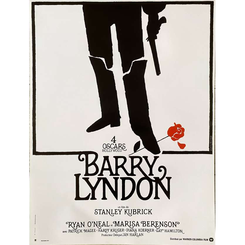 BARRY LYNDON Affiche de film - 40x54 cm. - R1990 - Ryan O'Neil, Stanley Kubrick