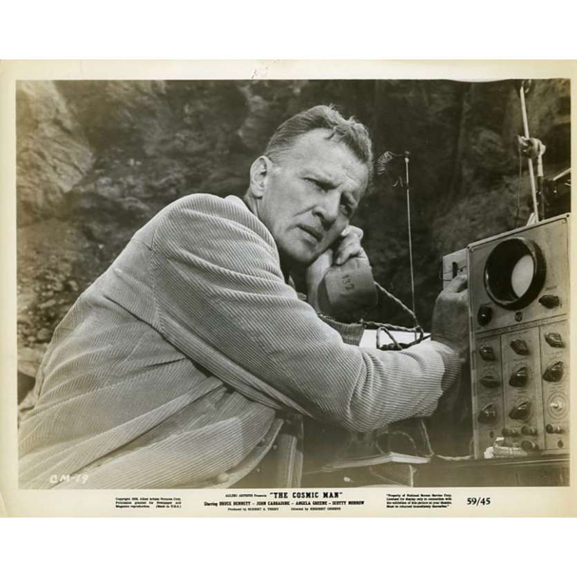 THE COSMIC MAN Photo de presse 20x25 - 1959 - John Carradine, Herbert S. Greene