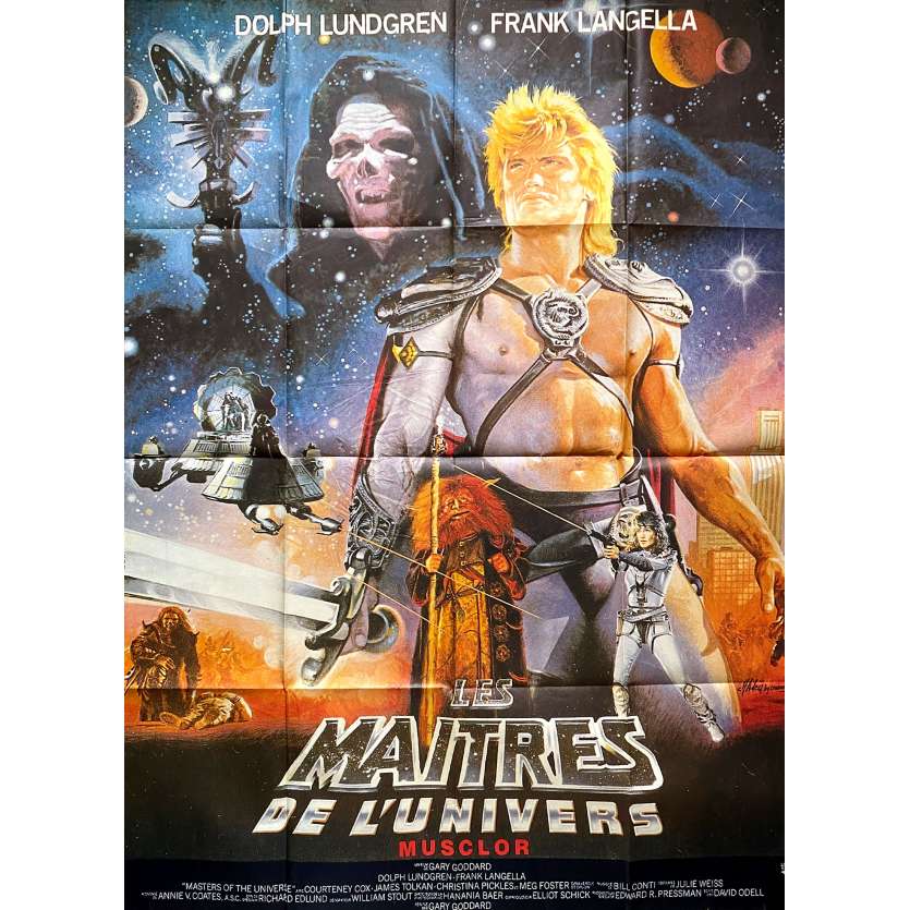 MASTERS OF THE UNIVERSE Original Movie Poster - 47x63 in. - 1987 - Gary Goddard, Dolph Lundgren