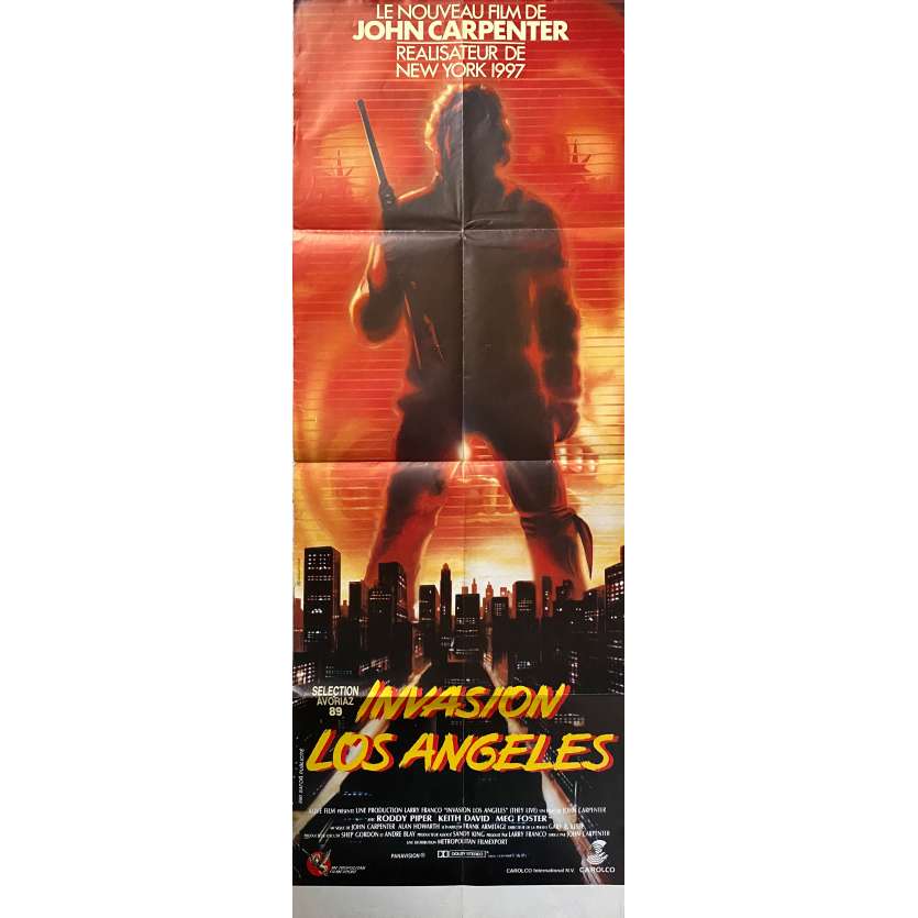 THEY LIVE Original Movie Poster  - 23x63 in. - 1988 - John Carpenter, Roddy Piper