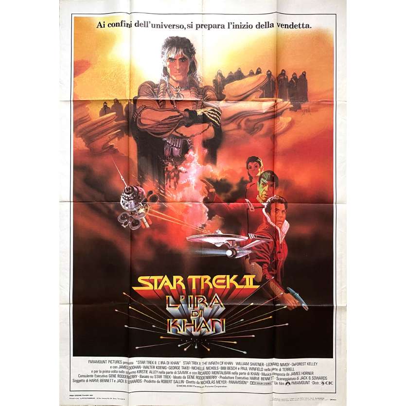 STAR TREK 2 LA COLERE DE KHAN Affiche de film - 100x140 cm. - 1982 - Leonard Nimoy, Nicholas Meyer