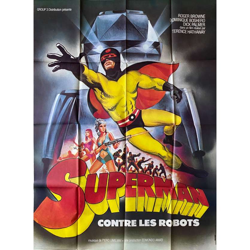 SUPERMAN CONTRE LES ROBOTS Affiche de film - 120x160 cm. - 1967 - Roger Browne, Sergio Grieco