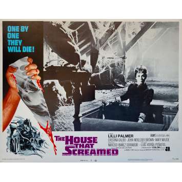THE HOUSE THAT SCREAMED Original Lobby Card - 11x14 in. - 1970 - Narciso Ibáñez Serrador , Lilli Palmer