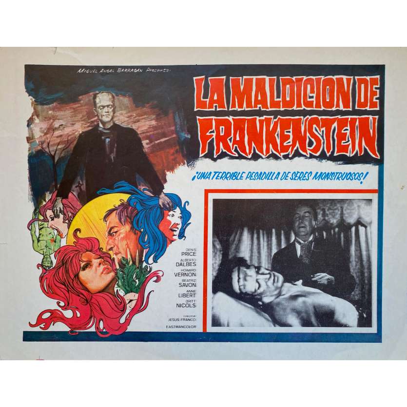 THE RITES OF FRANKENSTEIN Original Lobby Card  - 11x14 in. - 1973 - Jesus Franco, Alberto Dalbes