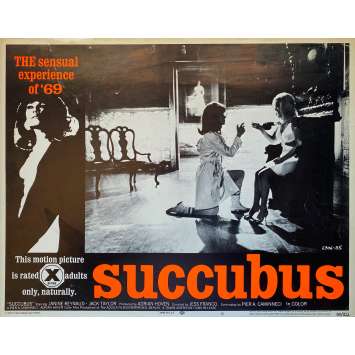 SUCCUBUS Original Lobby Card N3 - 11x14 in. - 1968 - Jesús Franco, Janine Reynaud